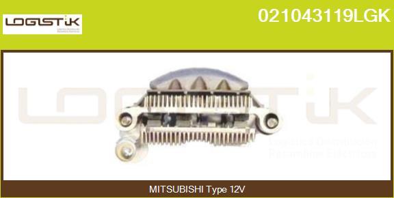 LGK 021043119LGK - Выпрямитель, диодный мост, генератор autospares.lv