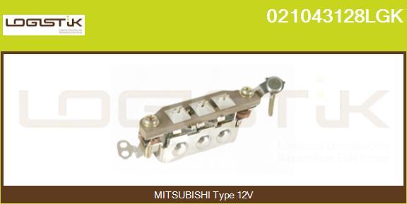 LGK 021043128LGK - Выпрямитель, диодный мост, генератор autospares.lv