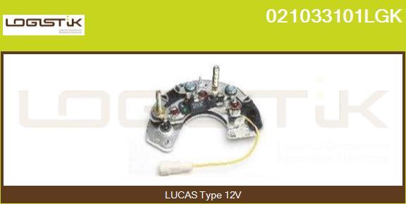 LGK 021033101LGK - Выпрямитель, диодный мост, генератор autospares.lv
