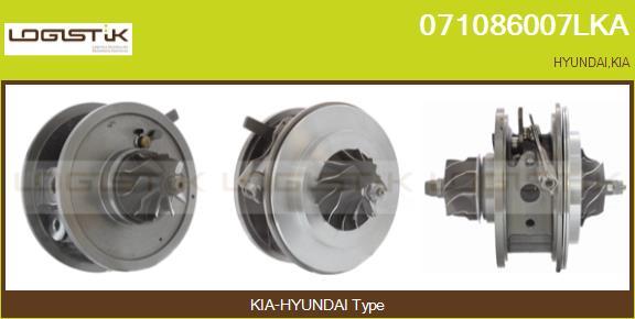 LGK 071086007LKA - Картридж турбины, группа корпуса компрессора autospares.lv