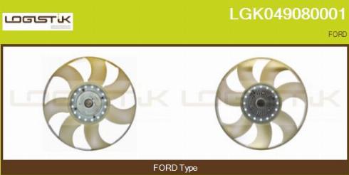 LGK LGK049080001 - Сцепление, вентилятор радиатора autospares.lv