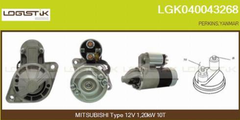 LGK LGK040043268 - Стартер autospares.lv