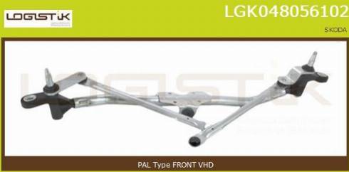 LGK LGK048056102 - Система тяг и рычагов привода стеклоочистителя autospares.lv