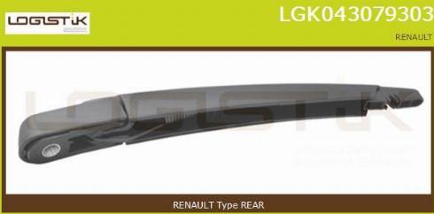 LGK LGK043079303 - Рычаг стеклоочистителя, система очистки окон autospares.lv