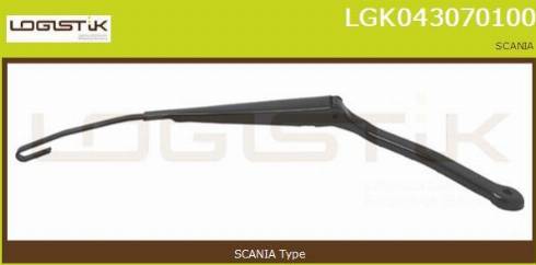 LGK LGK043070100 - Рычаг стеклоочистителя, система очистки окон autospares.lv