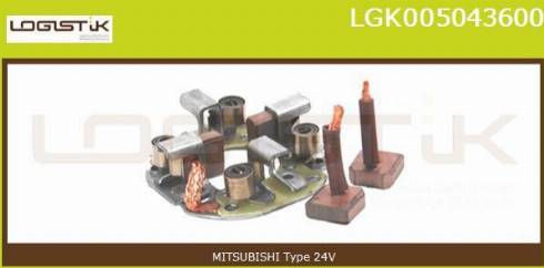 LGK LGK005043600 - Кронштейн, угольная щетка autospares.lv