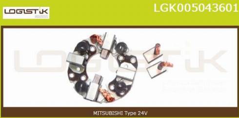 LGK LGK005043601 - Кронштейн, угольная щетка autospares.lv