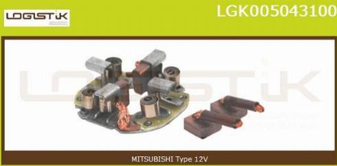 LGK LGK005043100 - Кронштейн, угольная щетка autospares.lv