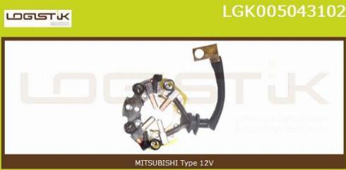 LGK LGK005043102 - Кронштейн, угольная щетка autospares.lv