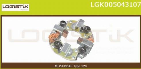 LGK LGK005043107 - Кронштейн, угольная щетка autospares.lv