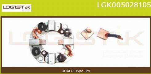 LGK LGK005028105 - Кронштейн, угольная щетка autospares.lv