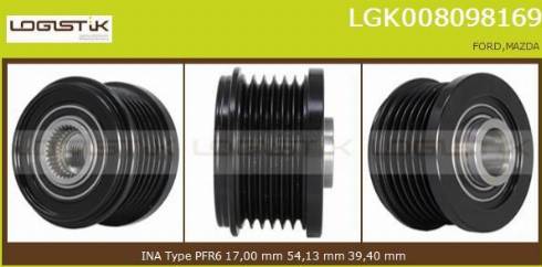 LGK LGK008098169 - Шкив генератора, муфта autospares.lv