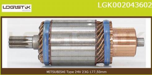 LGK LGK002043602 - Якорь, стартер autospares.lv