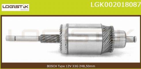 LGK LGK002018087 - Якорь, стартер autospares.lv