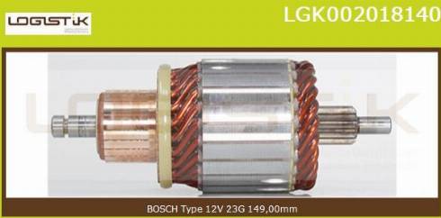 LGK LGK002018140 - Якорь, стартер autospares.lv