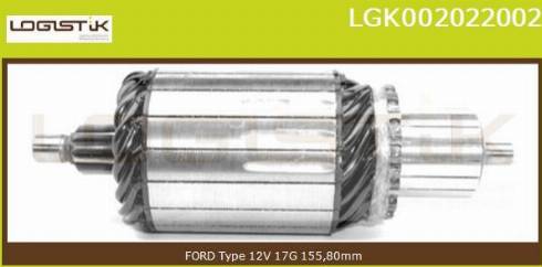 LGK LGK002022002 - Якорь, стартер autospares.lv