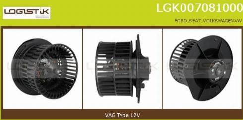 LGK LGK007081000 - Вентилятор салона autospares.lv