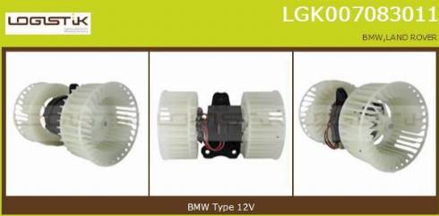 LGK LGK007083011 - Вентилятор салона autospares.lv