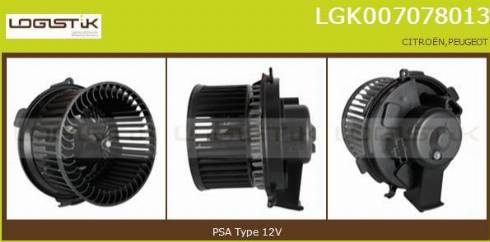 LGK LGK007078013 - Вентилятор салона autospares.lv