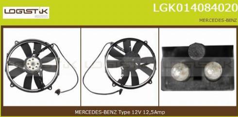 LGK LGK014084020 - Электродвигатель, вентилятор радиатора autospares.lv