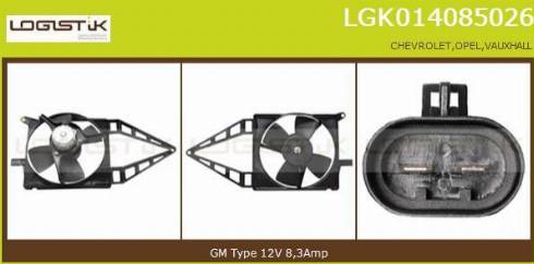 LGK LGK014085026 - Электродвигатель, вентилятор радиатора autospares.lv