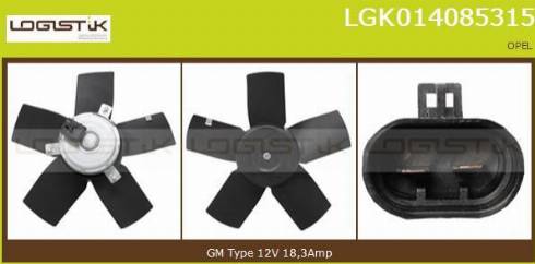 LGK LGK014085315 - Вентилятор, охлаждение двигателя autospares.lv