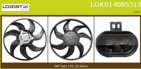 LGK LGK014085313 - Вентилятор, охлаждение двигателя autospares.lv