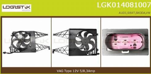 LGK LGK014081007 - Вентилятор, охлаждение двигателя autospares.lv