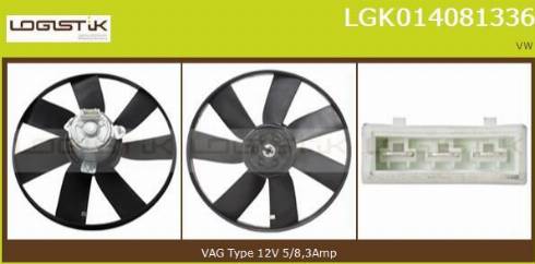 LGK LGK014081336 - Вентилятор, охлаждение двигателя autospares.lv