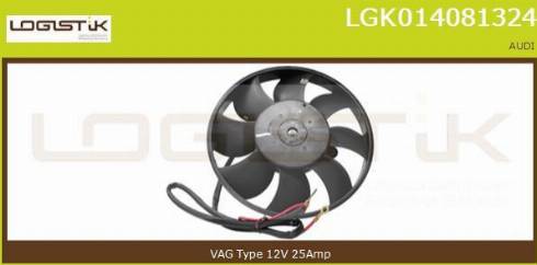LGK LGK014081324 - Вентилятор, охлаждение двигателя autospares.lv