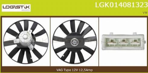 LGK LGK014081323 - Вентилятор, охлаждение двигателя autospares.lv