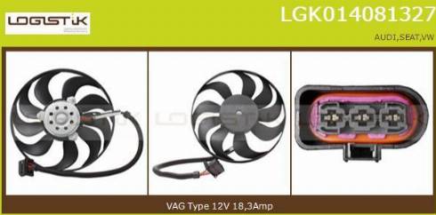 LGK LGK014081327 - Вентилятор, охлаждение двигателя autospares.lv