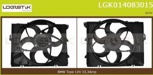 LGK LGK014083015 - Электродвигатель, вентилятор радиатора autospares.lv