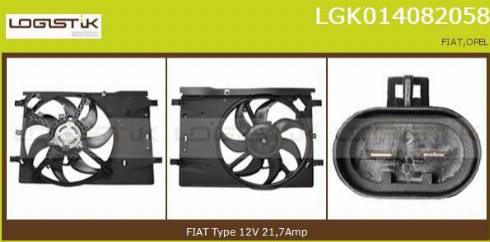 LGK LGK014082058 - Электродвигатель, вентилятор радиатора autospares.lv