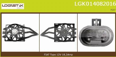 LGK LGK014082016 - Электродвигатель, вентилятор радиатора autospares.lv