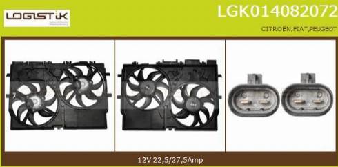 LGK LGK014082072 - Электродвигатель, вентилятор радиатора autospares.lv