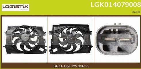 LGK LGK014079008 - Электродвигатель, вентилятор радиатора autospares.lv