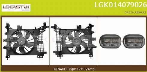 LGK LGK014079026 - Электродвигатель, вентилятор радиатора autospares.lv