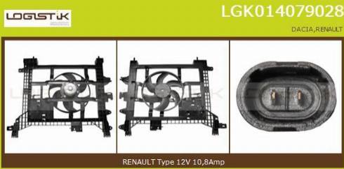 LGK LGK014079028 - Электродвигатель, вентилятор радиатора autospares.lv