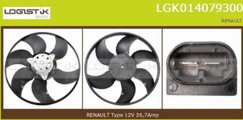 LGK LGK014079300 - Вентилятор, охлаждение двигателя autospares.lv