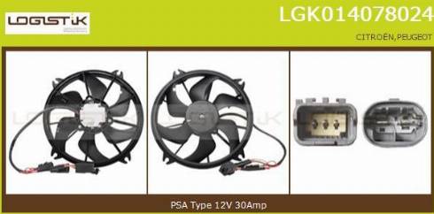 LGK LGK014078024 - Электродвигатель, вентилятор радиатора autospares.lv