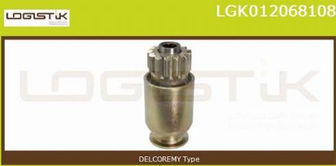 LGK LGK012068108 - Ведущая шестерня, бендикс, стартер autospares.lv