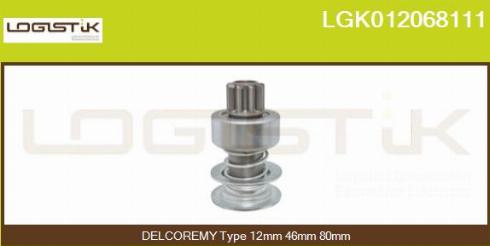 LGK LGK012068111 - Ведущая шестерня, бендикс, стартер autospares.lv