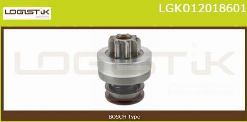 LGK LGK012018601 - Ведущая шестерня, бендикс, стартер autospares.lv