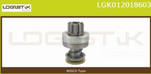 LGK LGK012018603 - Ведущая шестерня, бендикс, стартер autospares.lv