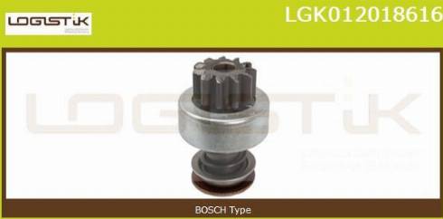 LGK LGK012018616 - Ведущая шестерня, бендикс, стартер autospares.lv