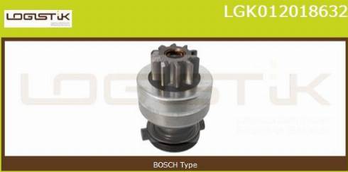 LGK LGK012018632 - Ведущая шестерня, бендикс, стартер autospares.lv