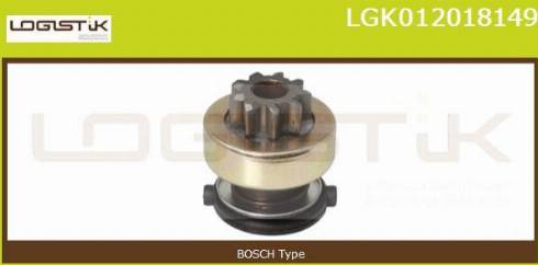 LGK LGK012018149 - Ведущая шестерня, бендикс, стартер autospares.lv