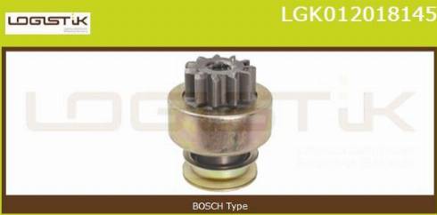 LGK LGK012018145 - Ведущая шестерня, бендикс, стартер autospares.lv