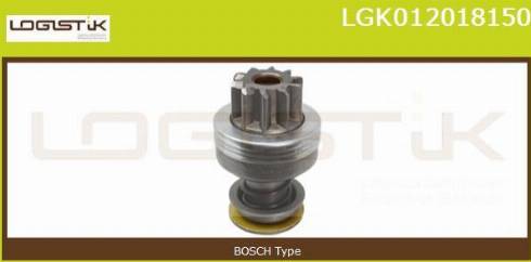 LGK LGK012018150 - Ведущая шестерня, бендикс, стартер autospares.lv